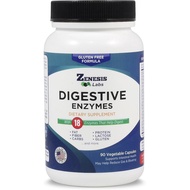 Zenesis Labs Digestive Enzymes - with Amylase, Bromelain, Protease, Lipase, & 14 Other Enzymes - 90 
