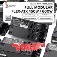 ENHANCE 450W 600W FLEX-ATX 1U PSU power supply unit for ITX cases - ENP-8345L, ENP-7660B, ENP-7660L