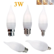 3W LED Flame Bulb E12 E14 B22 E26 E27 E14 Neutral Warm Cool White Candle Bulbs Home Decorative Lamp 