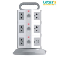 บีแอลแอล ปลั๊กไฟ TOWER 3สวิตซ์ 11ช่อง สายยาว3เมตร สีขาวเทา รุ่น B83