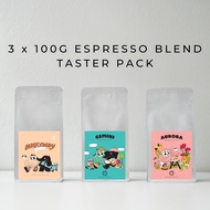 3 x 100G Espresso Coffee Bean Taster Pack 🦉 GHOSTBIRD COFFEE (fresh roast coffee bean free grinding)