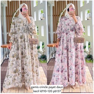 Leaf sequin crincle Gamis by alvaro collection