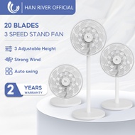 HAN RIVER 20 Blade Kipas Berdiri Electric Stand Fan Adjustable Fan Table Fan Air Circulation Fan