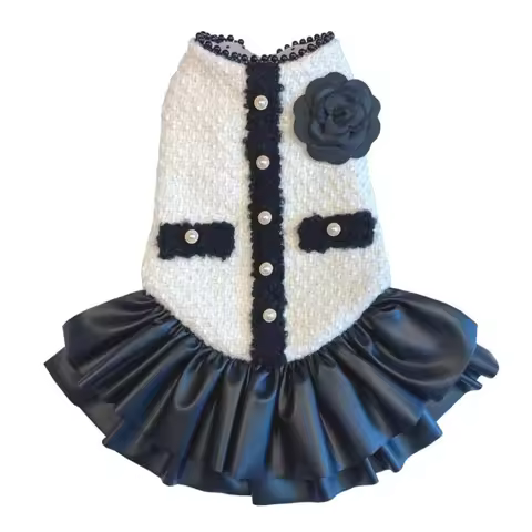 New Classic Knitted Pet Princess Dress Soft Dog Cat Apparel For Small Dog Chihuahua Puppy And Kitten