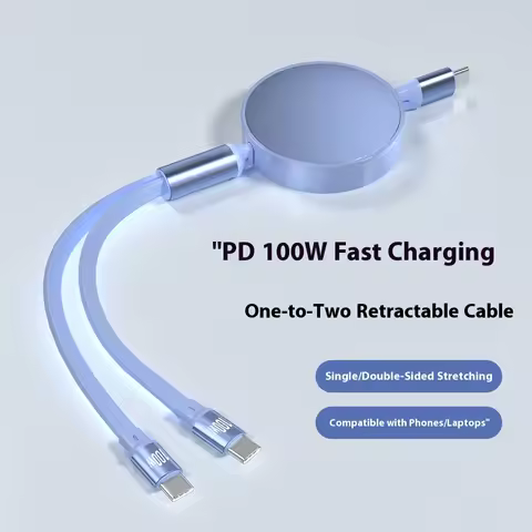 240W Retractable USB Type C To USB C Cable For Xiaomi Pad 5 Pro Honor Note 10 Vivo Y78m PD Fast Char