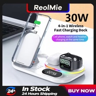🔥6 in 1 Wireless Charger 30W Qi Fast Charging Stand For IOS Watch 8 7 Phone 14 13 12 pro Alrpods Sam