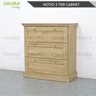 [CLEARANCE] OKURA 3-Tier Drawer Cabinet Storage Cabinet Multipurpose Organizer Wardrobe Almari Laci 