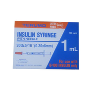 Terumo Insulin Syringe 1.0ml 30G 100S - Blue