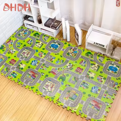 Baby Play Mat 9pcs/lot Kids Carpet Playmat Children Rug Soft Floor Toys Road Traffic Soft Floor Home