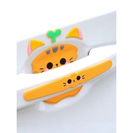 KY&amp; Car Door Handle Bowl Stickers Car Door Bumper Strip Door Handle Cute Universal Anti-Scratch Strip Rearview Mirror Sc