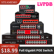 LVPDB STEAMEMO SSC Series Full สวิตช์ Gigabit POE 4/6/8/16/24พอร์ต1000Mbps สำหรับสวิตช์ AP กล้อง IP/ไร้สายกิกะบิต SFP AGWED