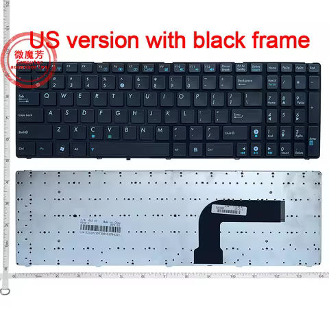 English Keyboard FOR ASUS K52 k53s X61 N61 G60 G51 MP-09Q33SU-528 V111462AS1 0KN0-E02 RU02 04GNV32KR