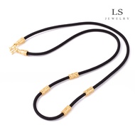 LS สร้อยคอเครื่องรางจี้เชือกทอง 18k สำหรับผู้ชายและผู้หญิง 2044b