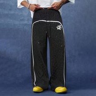 Manfinity Streetrush Street Textured Glitter Men's Pants ,Baggy Streetwear, Street Wear Pants, Y2k M