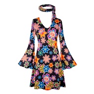 70s Costume Disco Dress for Women Disco Outfit Women Hippie Disco Dresses With Headband