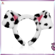 【Ready Stock】  Costume Headband Hair Hoop Animal Plush Puppy Cute with Dog Ears Dalmatian Adult zhix