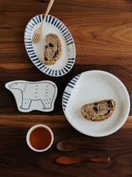 Metis 澤滕家  日式北極熊餐盤套裝小熊浮雕碗可愛兒童餐具家用湯盤菜