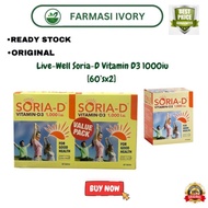 Live-Well Soria-D Vitamin D3 1000iu [60s x 2] {Expiry 08/2024}