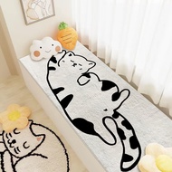 ins Bedside Carpet for Bedroom, Large Area Cat-Feeling Floor Mat, Cartoon Imitation Cashmere Bay Win