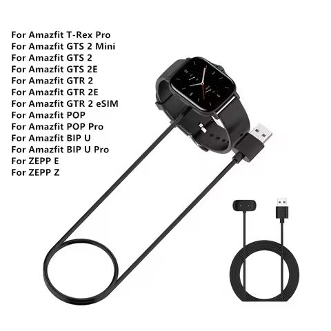 Charging Cable For Amazfit GTS 2 Mini/T-Rex Pro/GTR 2 2e /GTS2 Charger Cradle For Amazfit Bip U 3 /P