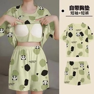 Women's Pajamas Women's 2025 Women's Pajamas Short-Sleeved Shorts Can Outing Suits Women's Loungewea