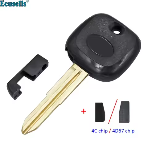 Transponder Key Shell Case Fob 4C/4D67 Chip TOY41R for Daihatsu Charade Cuore Esse Materia Mira Siri
