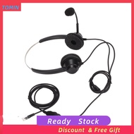 Tominihouse Call Center Earphone  Noise Cancelling Ultra Light RJ9 Plug Adjustable Volume Telephone Headset for Office VOIP Phones