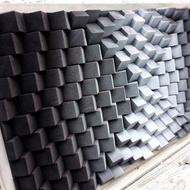 木牆藝術 - 幾何黑白現代藝術 - 3D 聲學擴音器