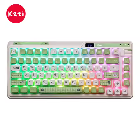 KZZI K75PRO Wireless Bluetooth Mechanical Keyboard Gasket 2.4G 82 Keys 75% RGB Backlit Hot-Swappable