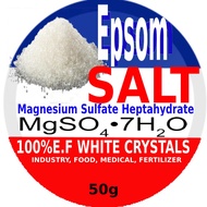 Epsom Magnesium Sulphate, FOOD GRADE STANDARD, 500g,  EPSOM SALT/ ENGLISH SALT,  FOOD, COSMETIC/Agricultural Science