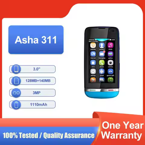 Original Unlocked Asha 311 Single SIM 140MB ROM 128MB RAM 3.0" 3MP Camera Fast Shipping 3G Mobile Ph