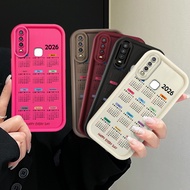 2026 New Year Calendar Back Casing Cover For VIVO Y17 Y11 Y15 Y12 Y12i Y3S 1901 1902 1904 Y17S Y16 Y