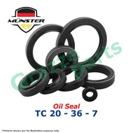 (1pc) Münster (FKM) Oil Seal 20*36*7 / 20mm x 36mm x 7mm / 20-36-7
