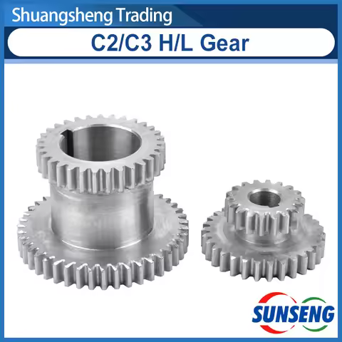 2pcs Metal High&low Transmission Main Duplicate Double Gear For SIEG C2 C3 G8688 G0765 BD-6 SOGI M1-