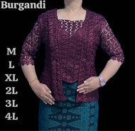 Atasan brokat hoki premium/ Blus hoki kutu baru/ Atasan kutu baru