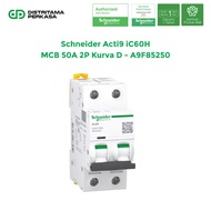 Schneider Acti9 iC60H MCB 50A 2P Kurva D - A9F85250