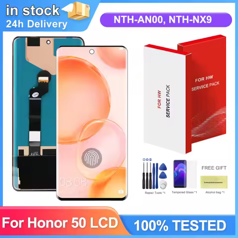 6.57'' Display with Frame for Honor 50 NTH-AN00 NTH-NX9 Lcd Display Touch Screen Digizrt Assembly fo