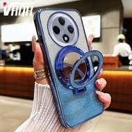 VRQR for OPPO F27 Pro 5G F27 Pro+ 5G Phone Case Flash Powder Electroplating Circle Mirror Bracke Coo