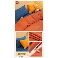 บ้านห้องนั่งเล่นห้องนอนสไตล์ญี่ปุ่นความงามการจับคู่สีชุดเครื่องนอนผ้าปูที่นอนผ้านวมปลอกหมอน 5 ฟุต 6 ฟุต