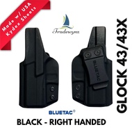 Bluetac IWB Concealment Kydex Holster for Glock 43 / Glock 43X - Black / Tan / Green - Right Handed 