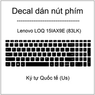 Key button Decal for Lenovo LOQ 15IAX9E - 83LK