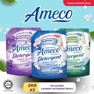 Ameco Professional Mix Combo Liquid Laundry Detergent Refill 2KG X3BAG