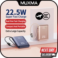 MUXMA CCC 3C PowerBank 22.5W Dual-Line Fast Charging Power Bank Built-in Cable C Lightning LED Displ