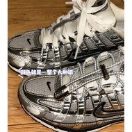Suitable for Nike P6000 Silver Running Shoes Lazy People Free Pure Color Thin Round Reflective Shoel