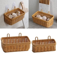 Kitty Kitchen Wall Mounted Basket Vegetables and Spices Storage Container Woven Cooking Spices Organ