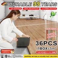 【SG Stock】Vinyl Flooring 2mm Self-adhesive 36pcs/53.8 sqft Vinyl Floor Waterproof Non-slip Tile Floo