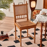 Foshan Furniture Retro Rattan Dining Chair Cafe Restaurant Creative Backrest Chair Small Apartment B