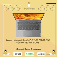 Laptop Lenovo Ideapad Slim 3 i7-1165G7 512GB SSD 8GB MX450 Win11+OHS