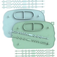 Silicone Baby PlacematsSuctio Table Mat for Babies High Chair Food Mats ToddlerAirplane Travel Resta