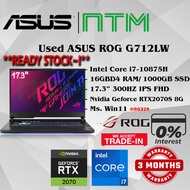 #RG329 USED ASUS ROG Gaming Laptop G712LW intel i7-10875H 16GBD4 1TB SSD NVIDIA RTX2070 RTX 2070 8G 